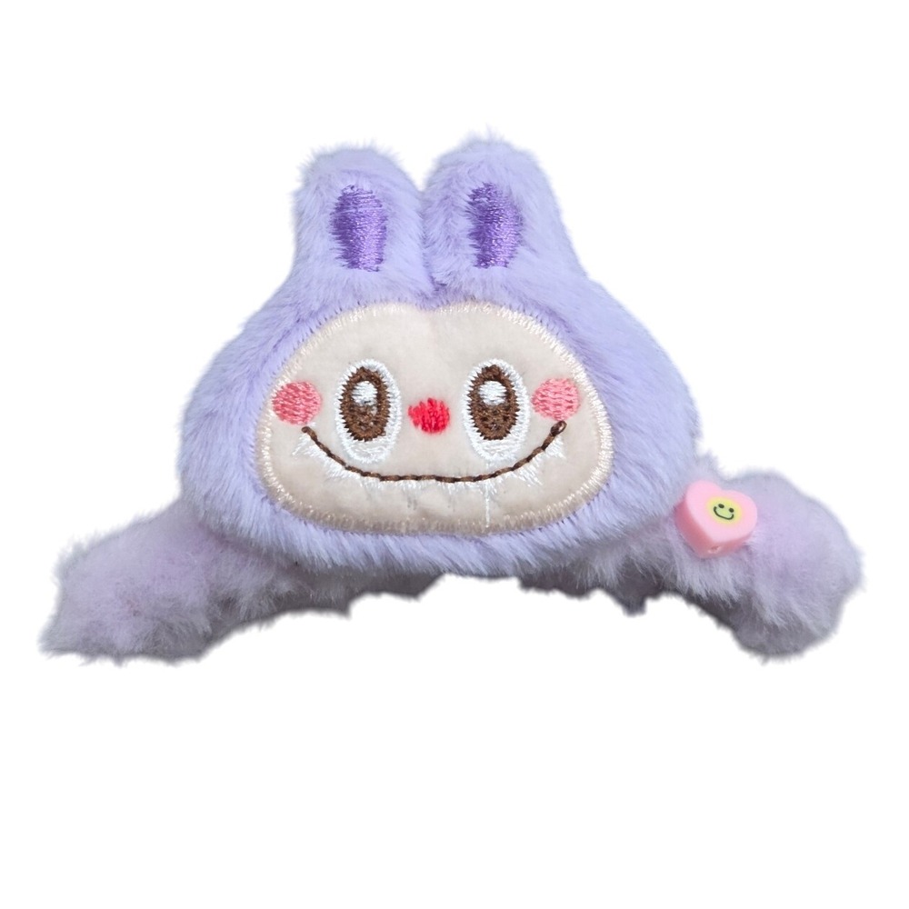 Labubu Style Fuzzy Hair Claw Clip Cute Kawaii Aesthetic Hair Accessory Gift